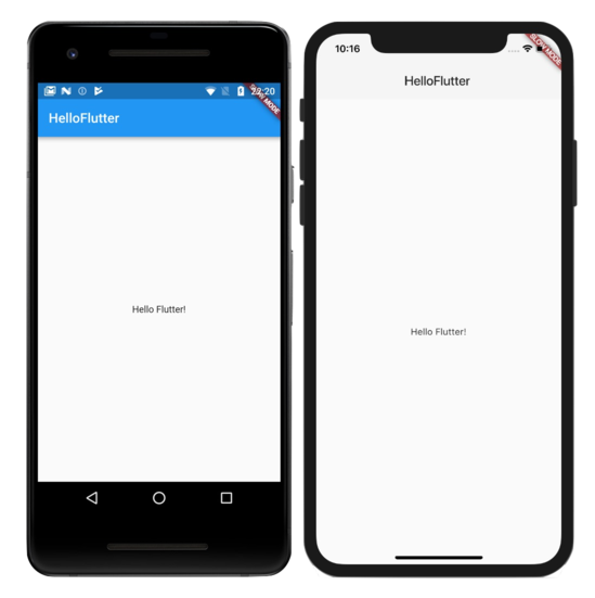 Flutter app on Android as well as iOS