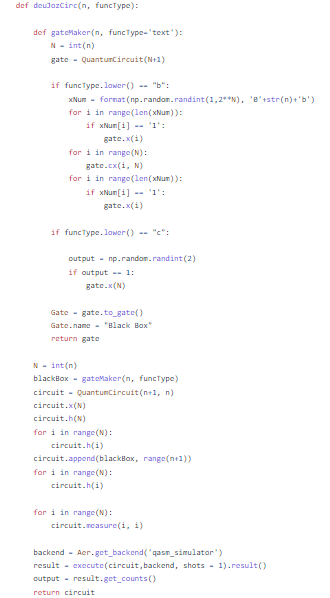 Deutsch - Jozsa algorithm