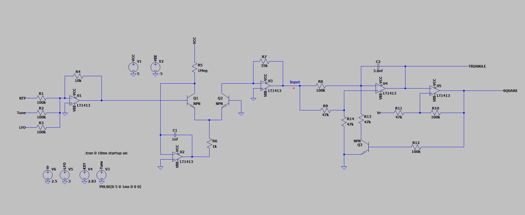 Final schematic of the Music synthesizer