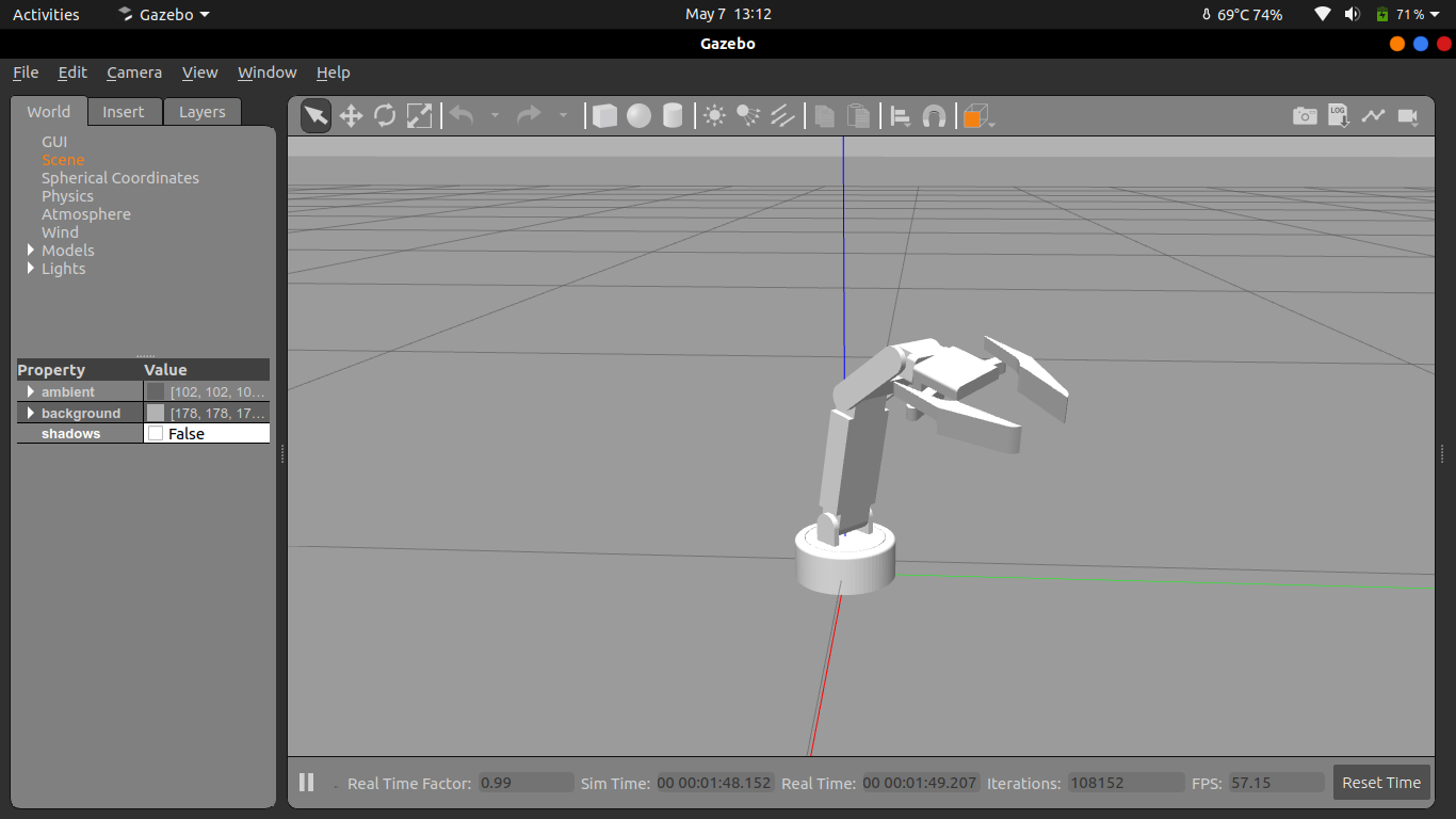 Robotic Arm in Gazebo