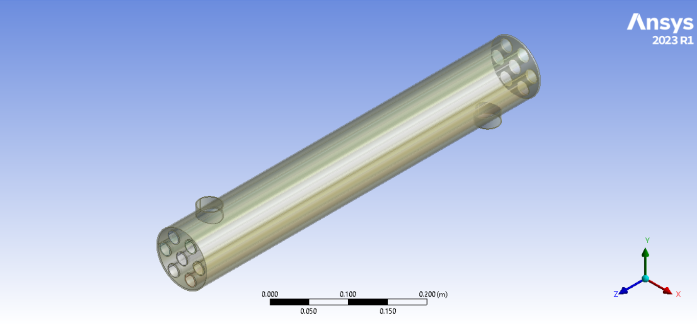 Model for the STHE with 7 tubes