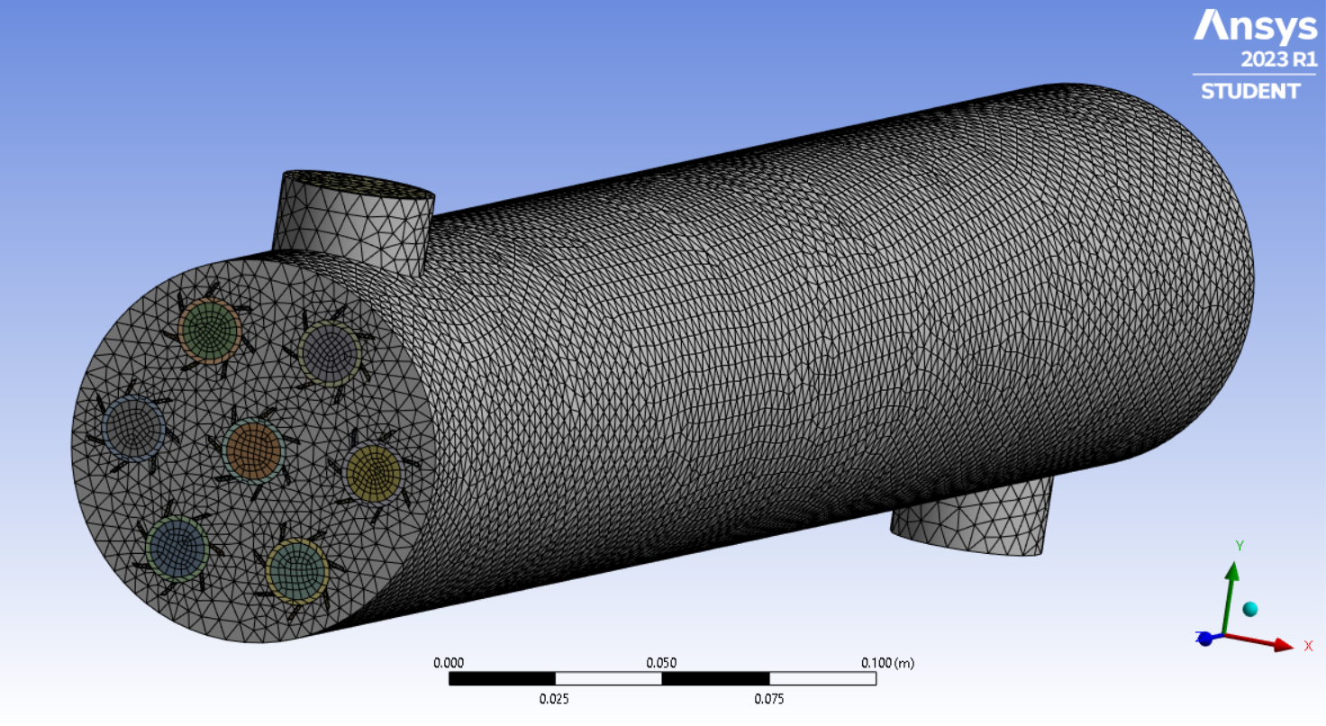 Mesh for STHE withRectangular Fins