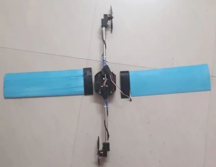 Monocopter before assembly after completing all the part tests