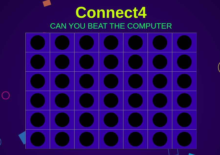 Connect-4 Webapp with Computer Bot